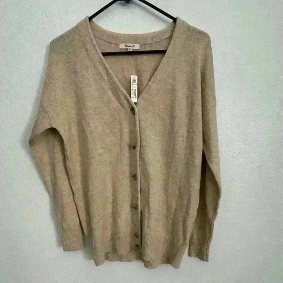 NWT Madewell Vneck bottom down sweater - Picture 3 of 5